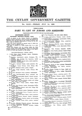 Ceylon Government Gazette