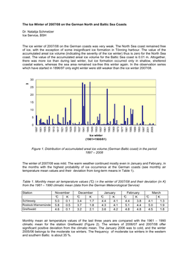 The Ice Winter of 2007/08 on the German North and Baltic Sea Coasts