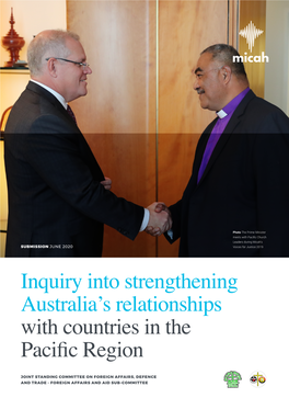 Inquiry Into Strengthening Australia's Relationships with Countries in the Pacific Region