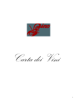 Carta Dei Vini