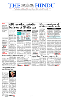 GDP Growth Expected to Be Slower at 7.1% This Year