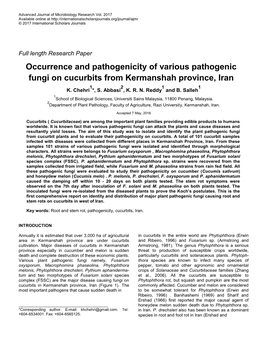 Occurrence and Pathogenicity of Various Pathogenic Fungi On
