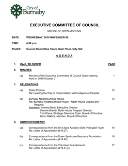 Executive Committee of Council