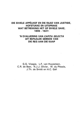 Die Raad Van Justisie, Hofstukke En Uitsprake (B)