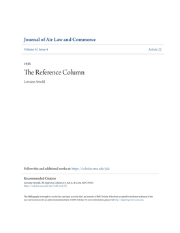 The Reference Column Lorraine Arnold