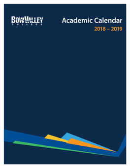 Academic Calendar 2018-2019