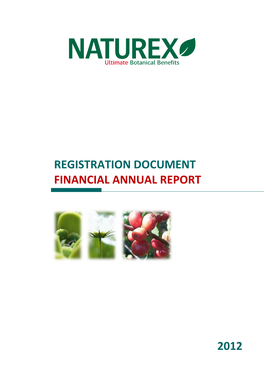 Registration Document Financial Annual Report 2012