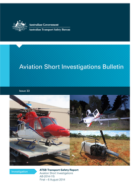 Aviation Short Investigation Bulletin