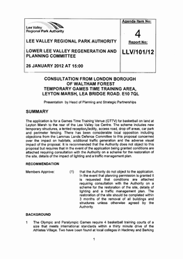 LVRPA LBWF Planning Consultation Report 26 Jan