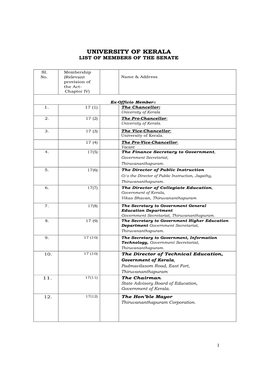 List of Members of the Senate