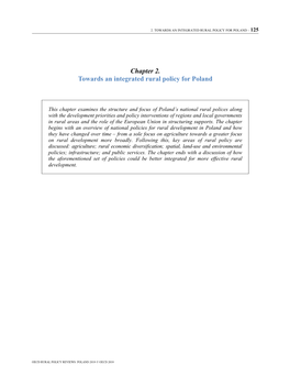 Chapter 2. Towards an Integrated Rural Policy for Poland