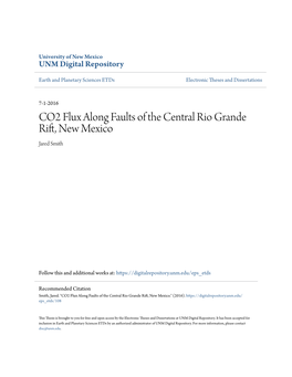 CO2 Flux Along Faults of the Central Rio Grande Rift, New Mexico Jared Smith