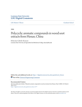 Polycyclic Aromatic Compounds in Wood Soot Extracts from Henan, China