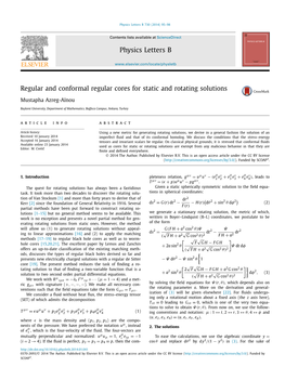 Regular and Conformal Regular Cores for Static and Rotating Solutions