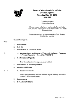 Council Meeting 3 P.M