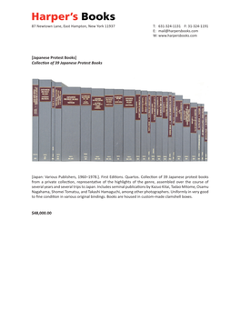 Japanese Protest Books] Collection of 39 Japanese Protest Books