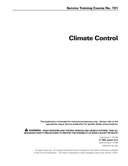 Jaguar Climate Control MY 1998 #701