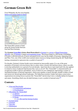 German Green Belt - Wikipedia German Green Belt