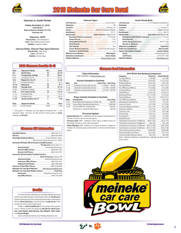 2010 Clemson Postseason Football Media Guide