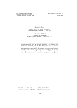 Lagrangian Averaging for the 1D Compressible Euler Equations