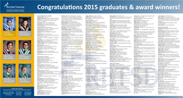Congratulations 2015 Graduates & Award Winners!
