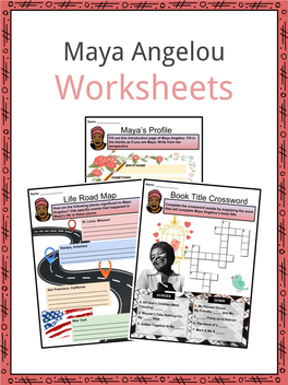 Maya Angelou Worksheets Maya Angelou