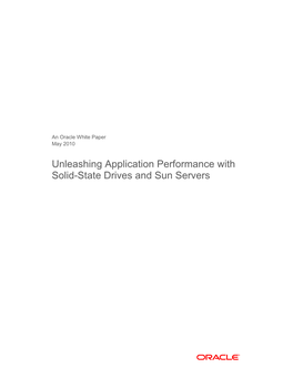 Unleashing Application Performance with Solid-State Drives and Sun Servers