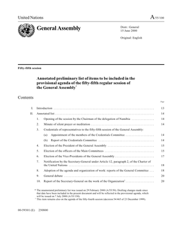 General Assembly 15 June 2000