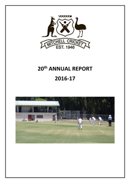 20Th ANNUAL REPORT 2016-17