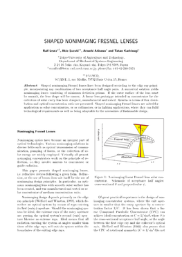 Shaped Nonimaging Fresnel Lenses