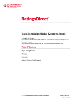 Basellandschaftliche Kantonalbank