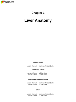 Chapter 3. Liver Anatomy 2018 FINAL