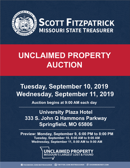 Unclaimed Property Auction