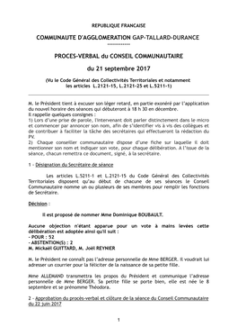 Communaute D'agglomeration Gap-Tallard-Durance