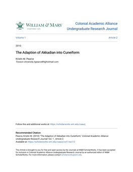 The Adaption of Akkadian Into Cuneiform