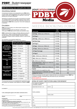 Media Booking Form →