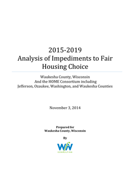 2015-2019 Analysis of Impediments to Fair Housing Choice