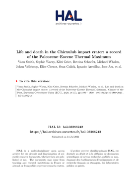 Life and Death in the Chicxulub Impact Crater: A