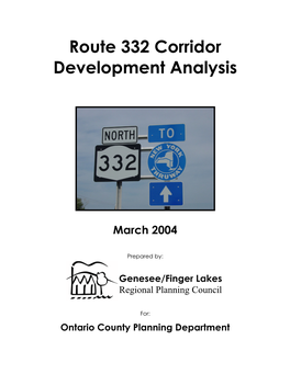 Route 332 Corridor Development Analysis
