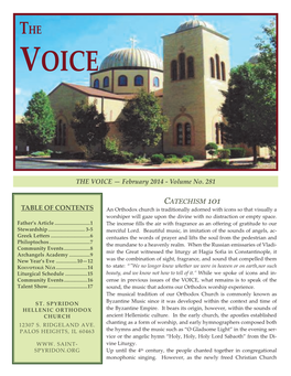 Table of Contents Catechism 101 the Voice