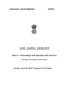 Lok Sabha Debates