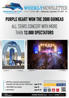 Purple Heart Won the 2000 Guineas All Stars Concert with More Than 12.000 Spectators