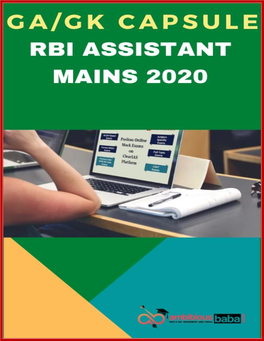 To Download GK Capsule for RBI Assistant Mains