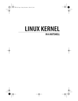 LINUX KERNEL in a NUTSHELL ,Title.4229 Page Ii Friday, December 1, 2006 9:52 AM