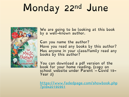 Monday 22 June