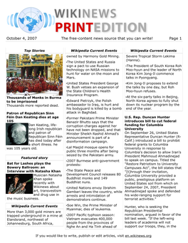 October 4, 2007 the Free-Content News Source That You Can Write! Page 1
