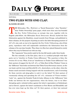 Two Flies with One Clap