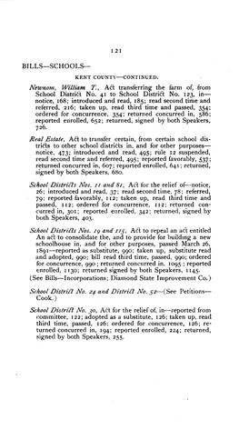 BILLS-SCHOOLS- Newnum, William T., Act Transferring the Farm Of