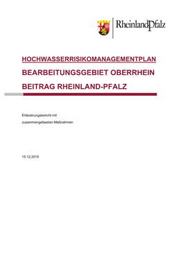 Bearbeitungsgebiet Oberrhein Beitrag Rheinland-Pfalz