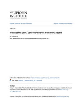 Service Delivery Core Review Report